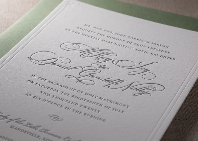 How Letterpress Printing Can Enhance Your Wedding Invitation Suite