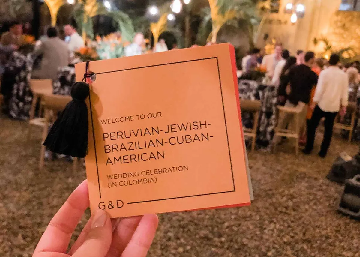 Welcome guide with orange tassel