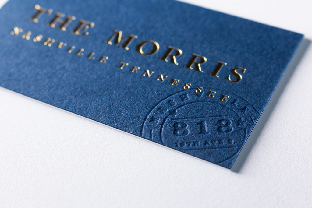 Blind Deboss and Gold Foil Business Card