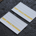 Business card with letterpress and blind deboss on cotton paper