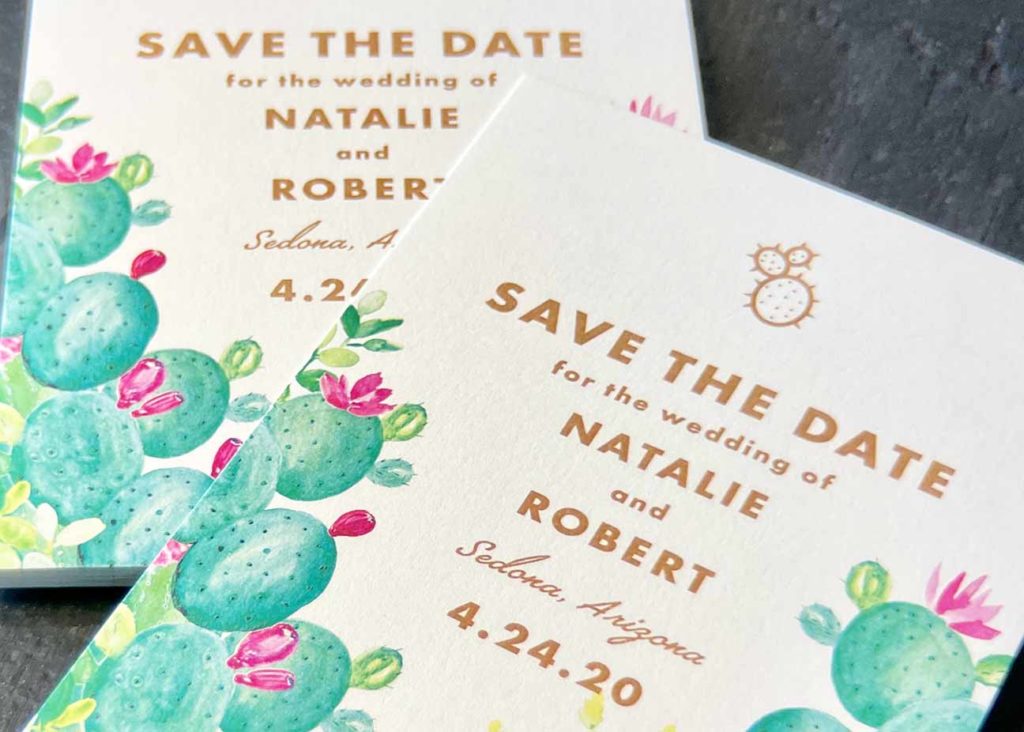 Full Color Digitally Printed Save The Date