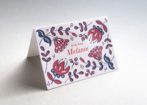Two Color Folding Note Card